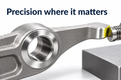 Precision where it matters: only the stop surface of the lever is machined