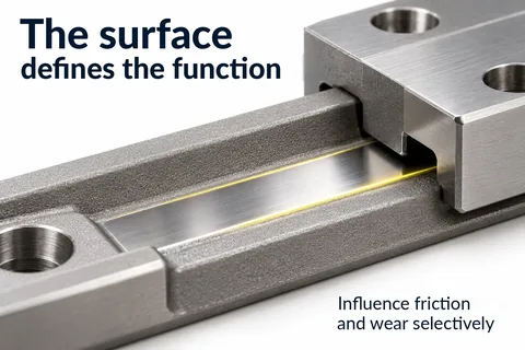 Surface determines function: polished sliding track on a sintered guide