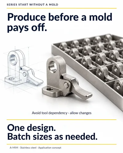 Producing before tooling pays off: from CAD design to a stainless steel series without a mold