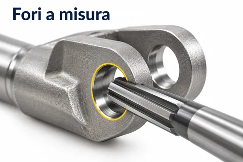 Fori a misura: un alesatore porta il foro del componente sinterizzato alla misura di accoppiamento