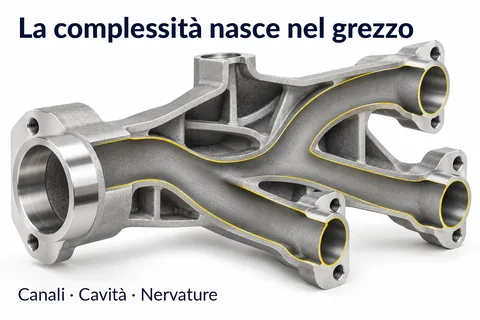 La complessità nasce nel grezzo: canali, cavità e nervature senza post-lavorazione