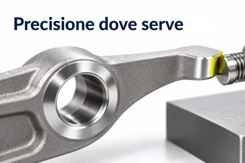 Precisione dove serve: solo la superficie di battuta della leva è lavorata