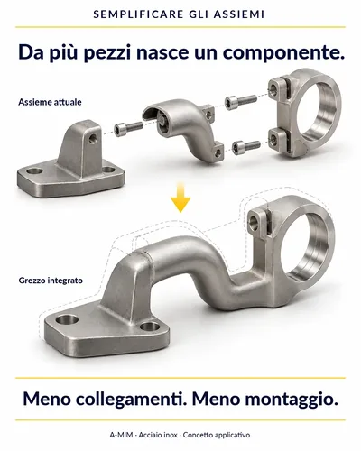 Semplificare i gruppi: da più singole parti avvitate nasce un grezzo integrato