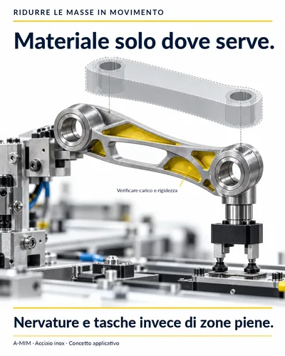 Ridurre la massa in movimento: leva leggera per l'automazione con nervature e tasche invece di zone massicce